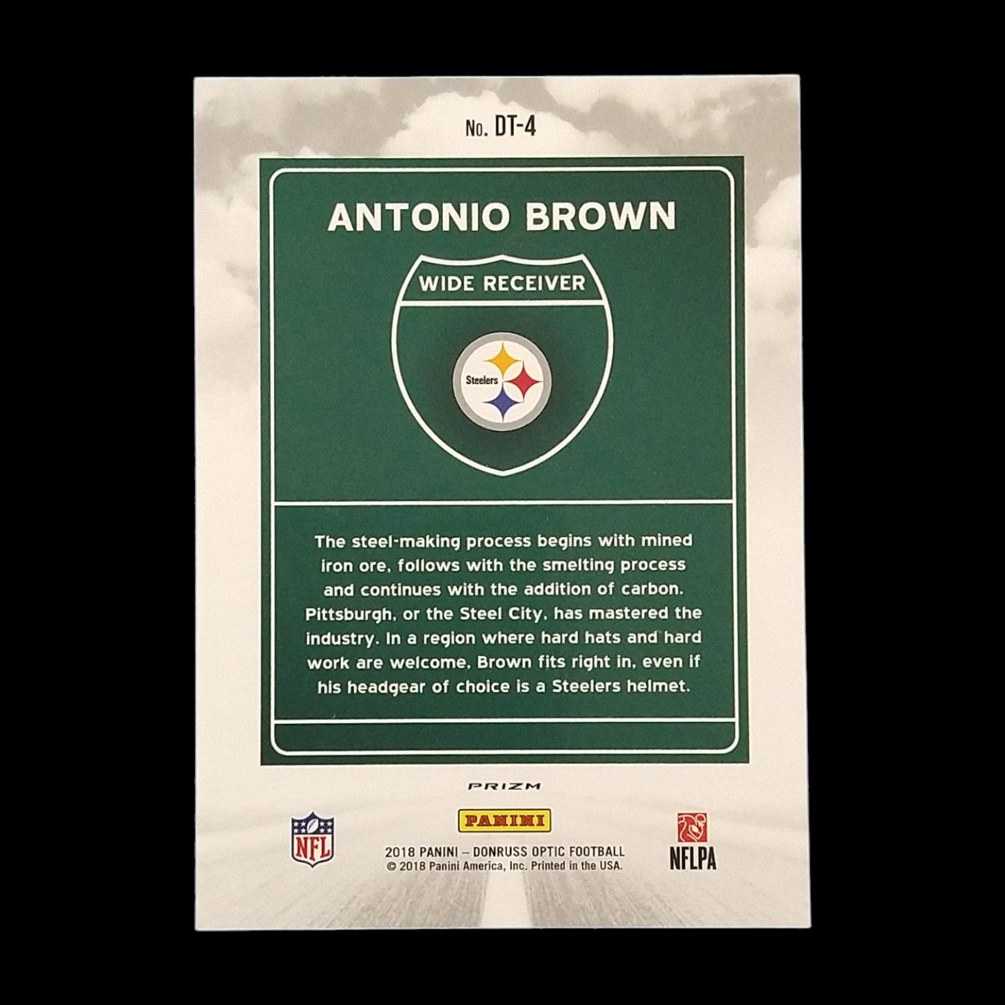 2018 Panini Donruss Optic Antonio Brown Downtown Lazer Prizm