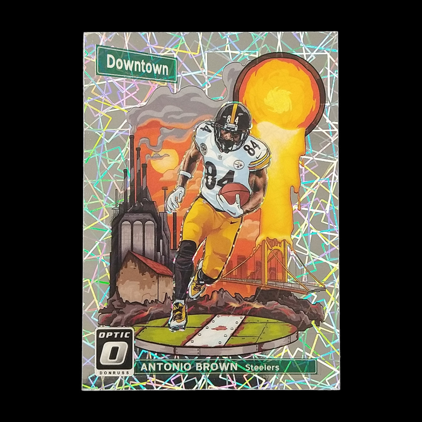 2018 Panini Donruss Optic Antonio Brown Downtown Lazer Prizm