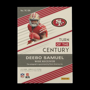 2019 Panini Elite Deebo Samuel Turn of the Century Rookie Autograph /49