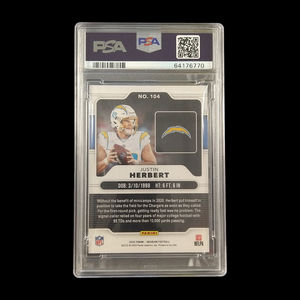 2020 Panini Obsidian Justin Herbert Rookie PSA 9