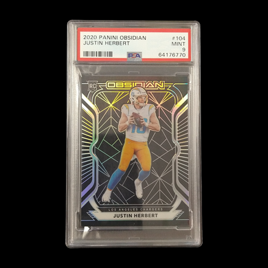 2020 Panini Obsidian Justin Herbert Rookie PSA 9