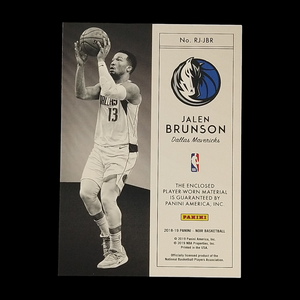 2018-19 Panini Noir Jalen Brunson Rookie Jumbo Jersey /99