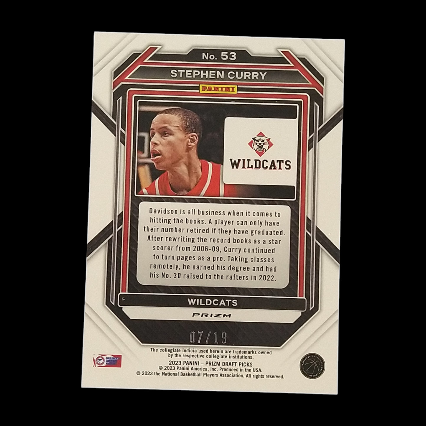 2023 Panini Prizm Draft Stephen Curry Blue Shimmer /19