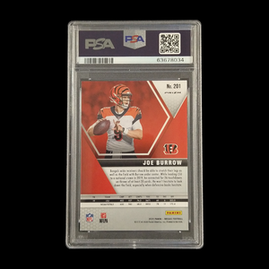 2020 Panini Mosaic Joe Burrow Green Prizm Rookie PSA 10