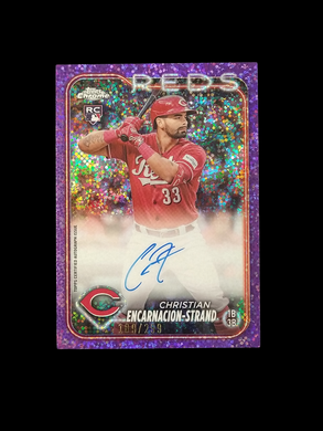 2024 Topps Chrome Christian Encarnacion Strand Purple Speckle Rookie Refractor Autograph /299