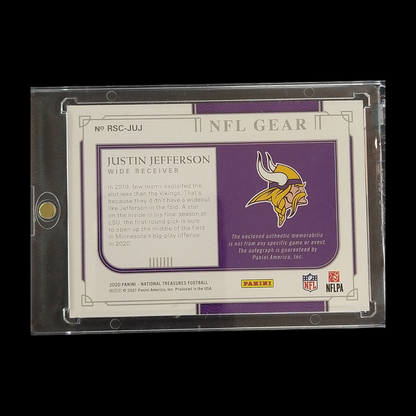 2020 Panini National Treasures Justin Jefferson Rookie Ball Jersey Autograph /99