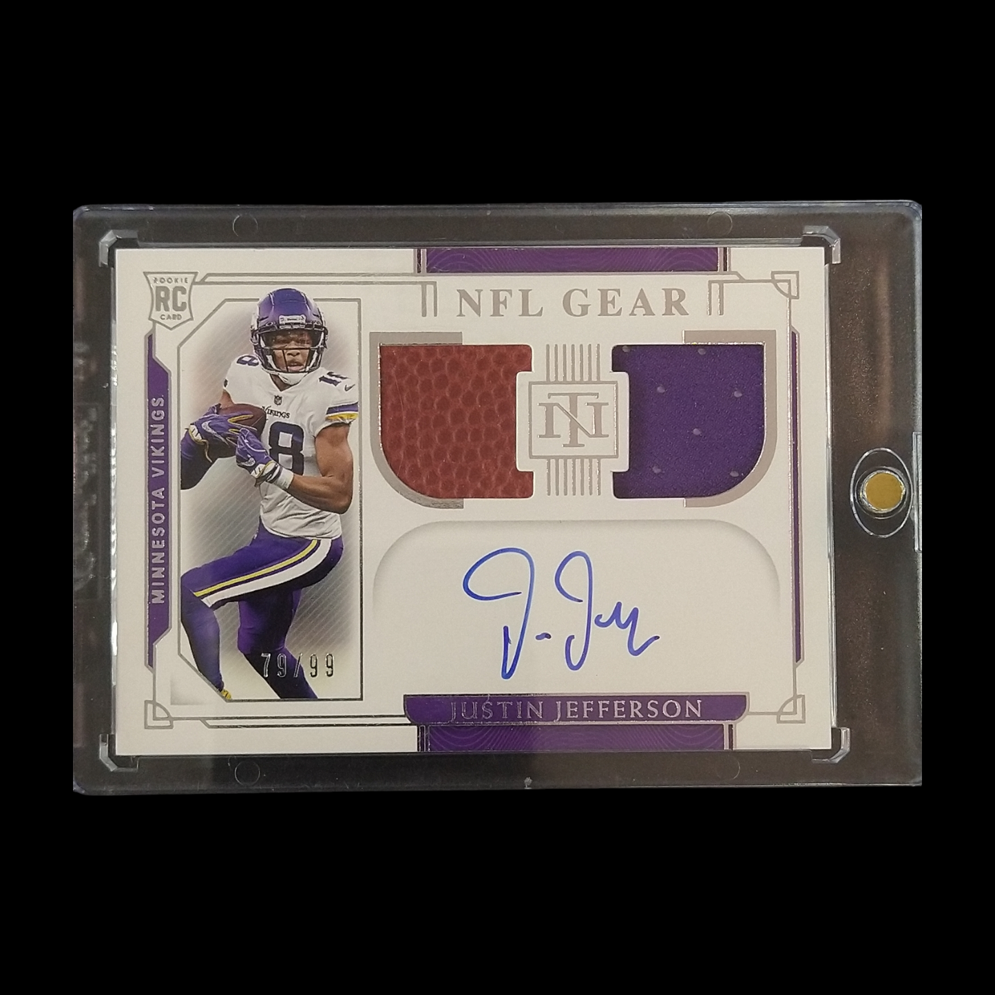 2020 Panini National Treasures Justin Jefferson Rookie Ball Jersey Autograph /99
