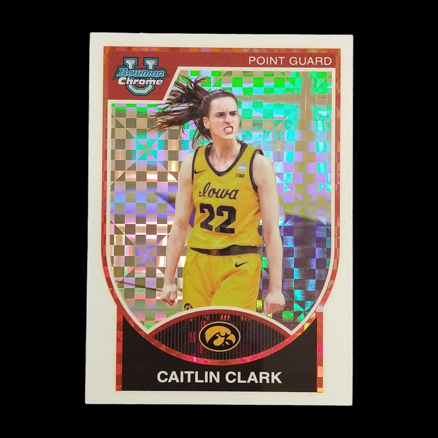 2024 Bowman Chrome University Caitlin Clark X Fractor SP Rookie