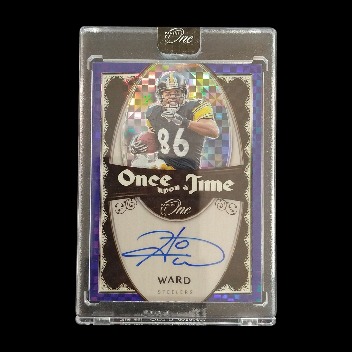 2023 Panini One Hines Ward Blue Prizm Autograph /49