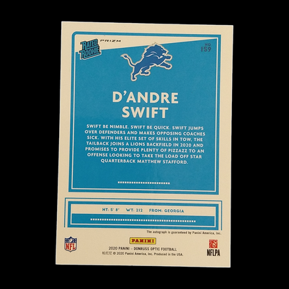 2020 Panini Optic Dandre Swift Bronze Prizm Autograph