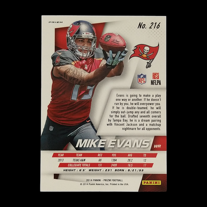 2014 Panini Prizm Mike Evans Red Gold Rookie