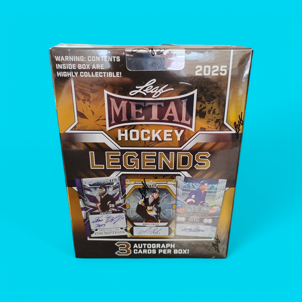 2025 leaf metal hockey legends Hobby box