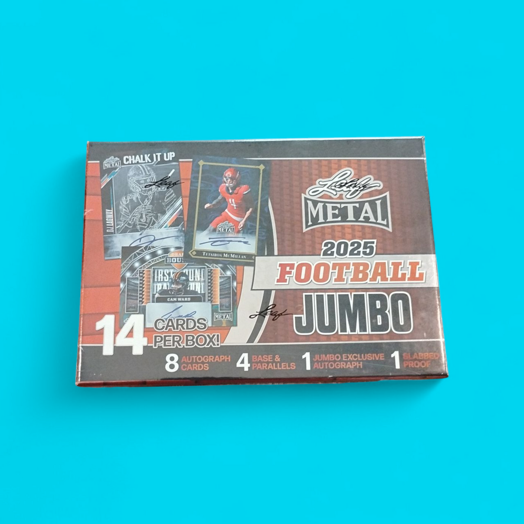 2025 Leaf Metal Football Jumbo Box