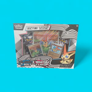 Pokemon Scarlet & violet black bolt & white flare victini illustration collection box