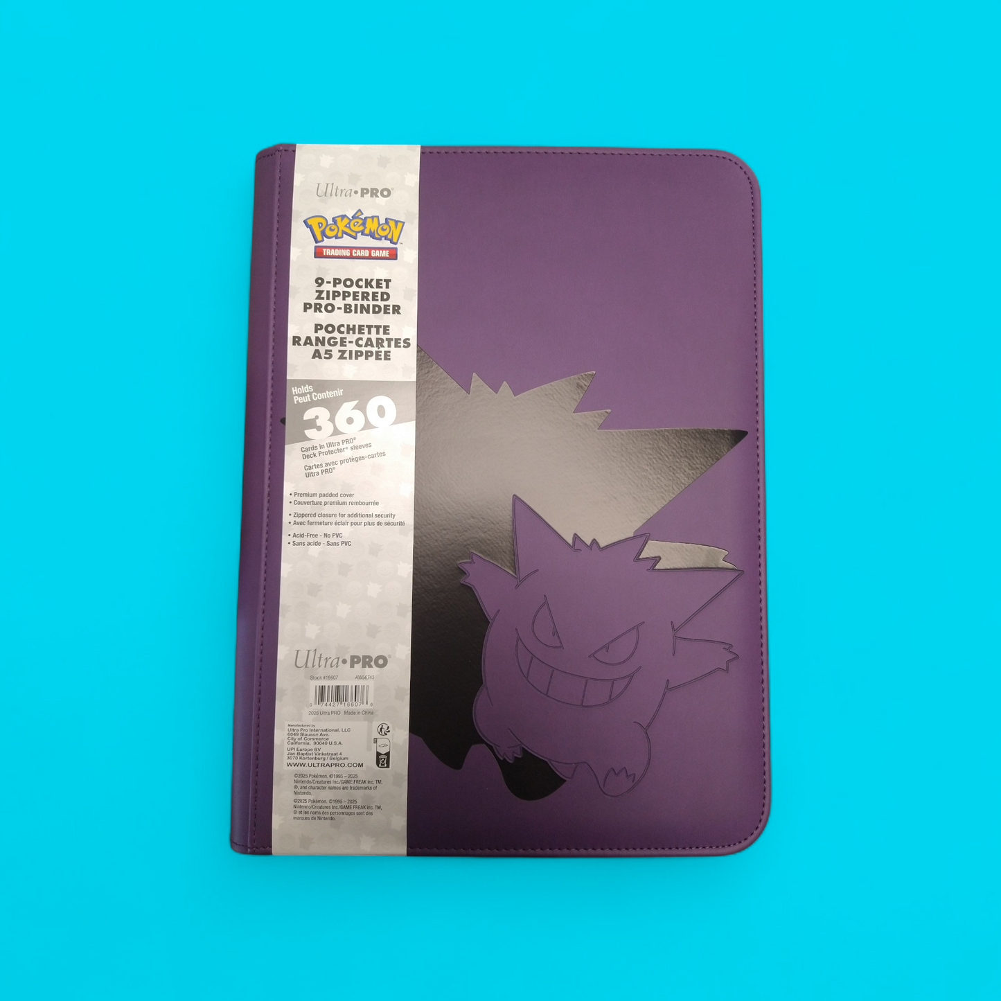 Ultra Pro 9-Pocket Zippered Gangar Binder Holds 360 Cards