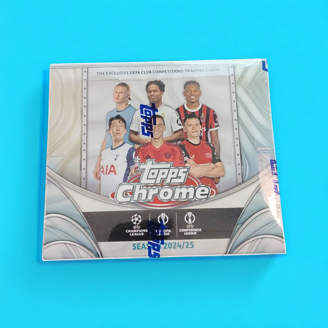 2024-25 Topps Chrome UEFA Club Competitions Soccer Jumbo Box