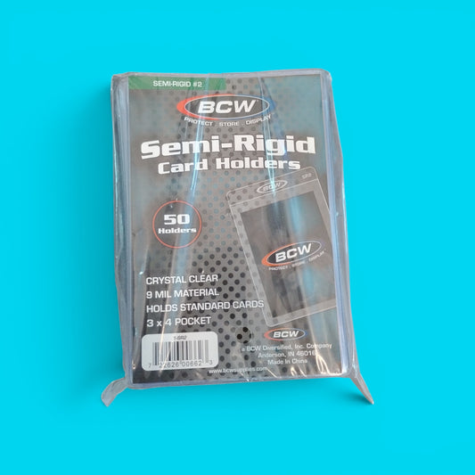 BCW Semi Rigid Card Holders #2 Pack of 50