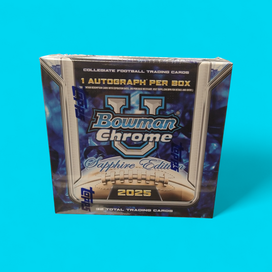 2025 Bowman Chrome University Football Sapphire Box