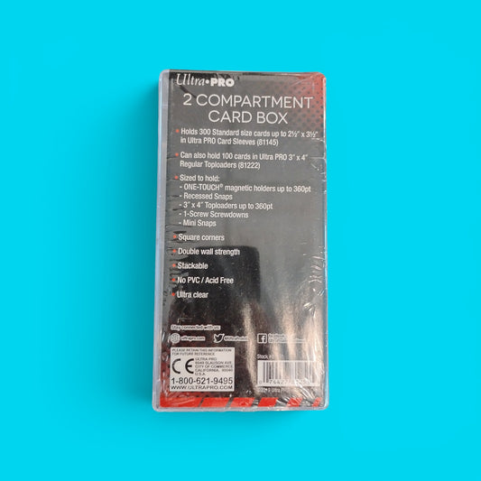 Ultra Pro 2-Compaetment Clear Card Box