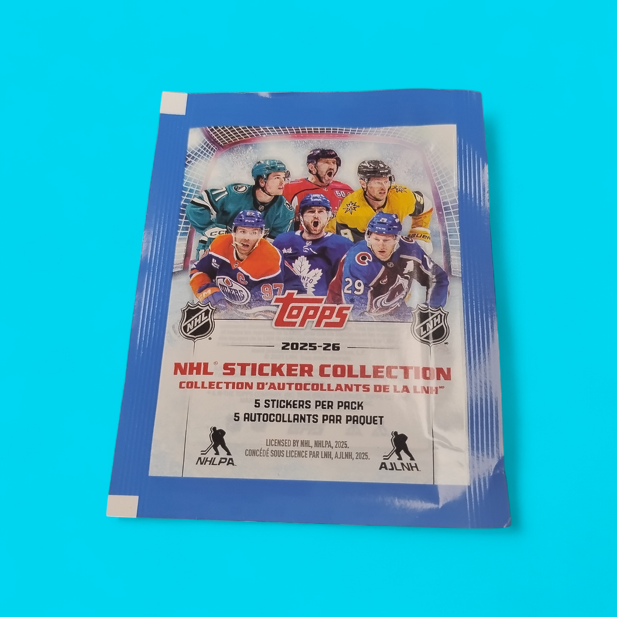 2025-26 Topps NHL Hockey Sticker Pack – SCJ