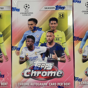2021-22 Topps Chrome UEFA Champions League Soccer Hobby Box