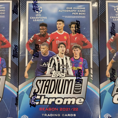 2022 Topps Stadium Club Chrome UEFA Champions League Soccer Hobby Box