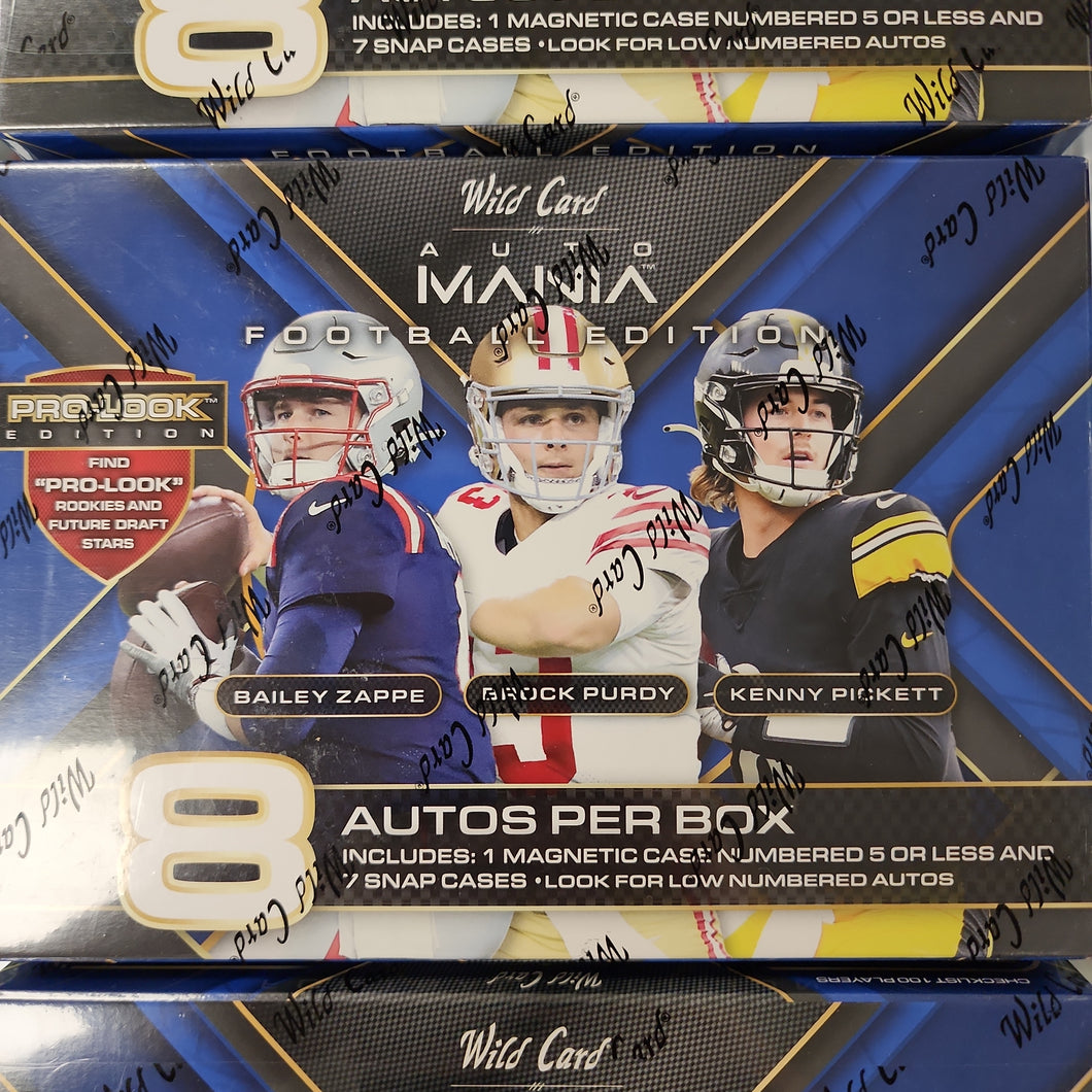 : 2022 Wild Card Auto Mania Football Hobby Box : Sports & Outdoors