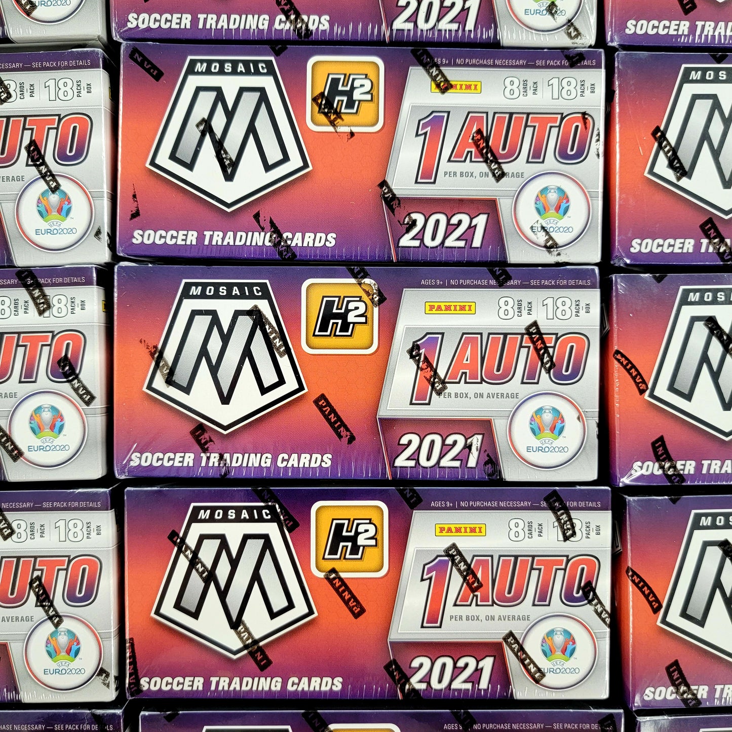 2020-21 Panini Mosaic UEFA Euro Soccer H2 Hybrid Box