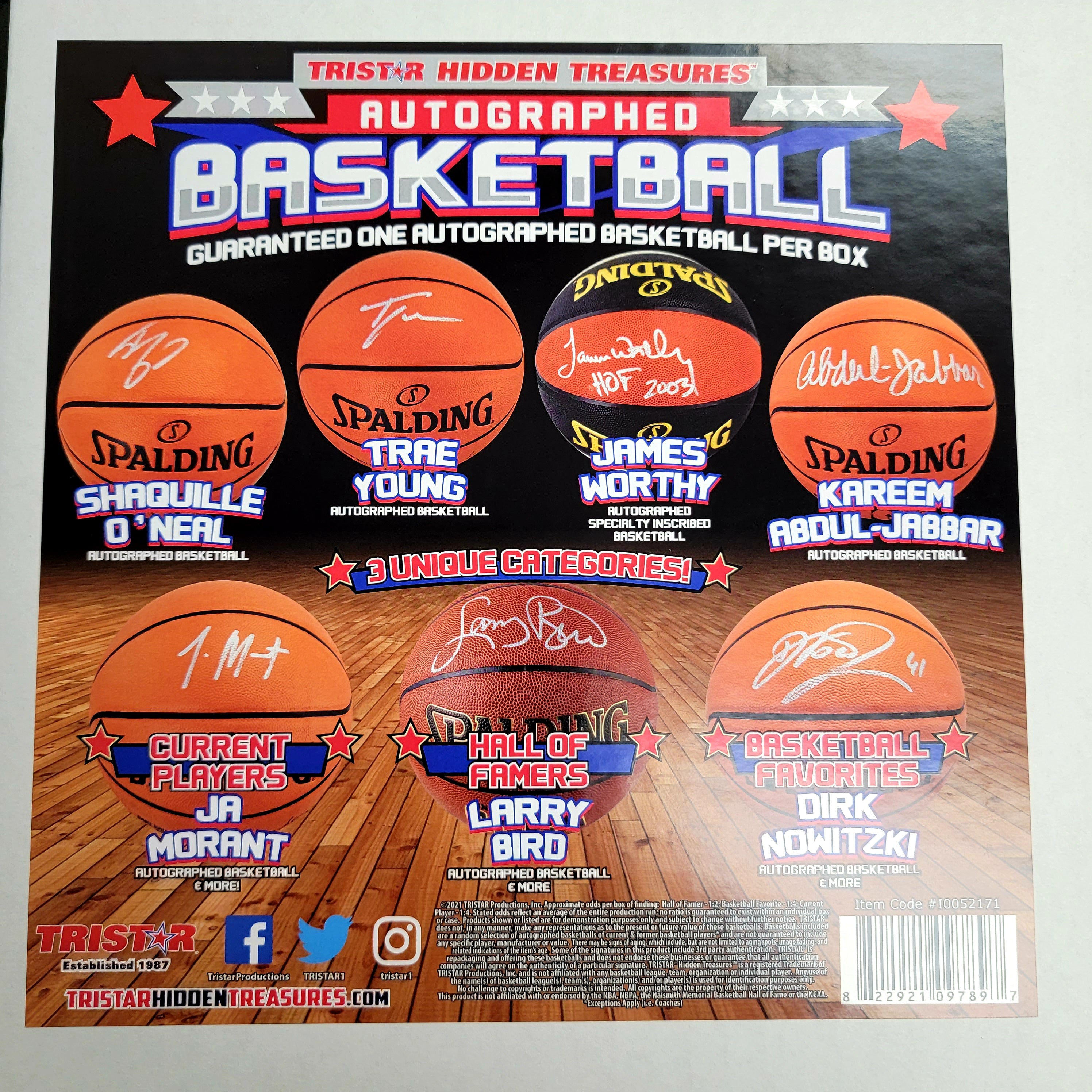 2022 Tristar Hidden Treasures Autographed Basketball Jersey Box