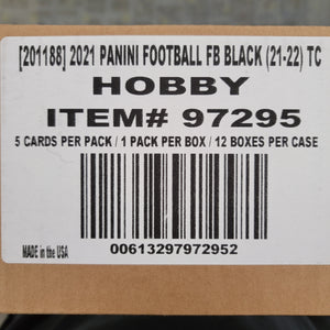 2021 Panini Black Football Hobby 12 Box Case