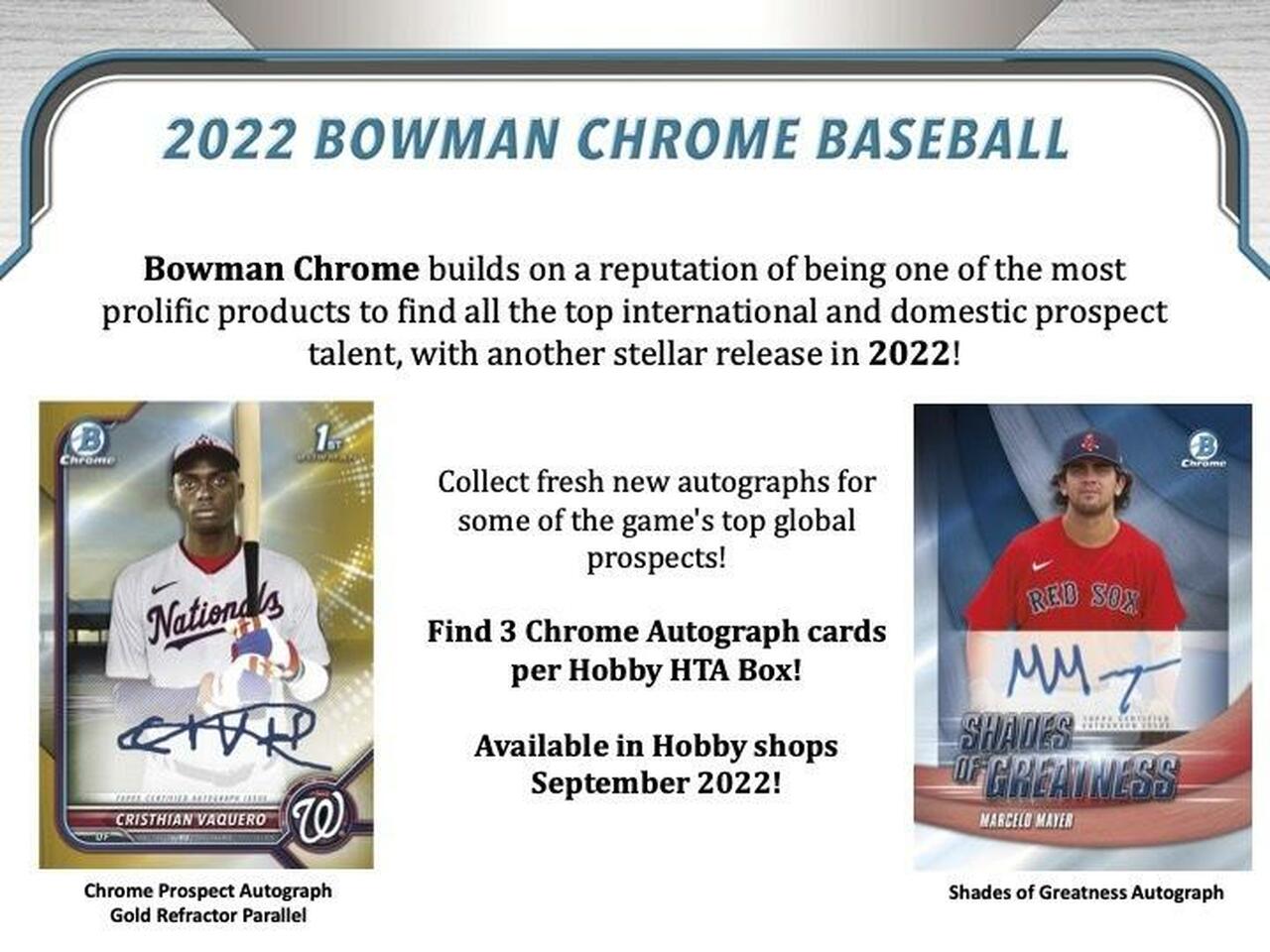 2023 Bowman Chrome Baseball HTA Choice Box