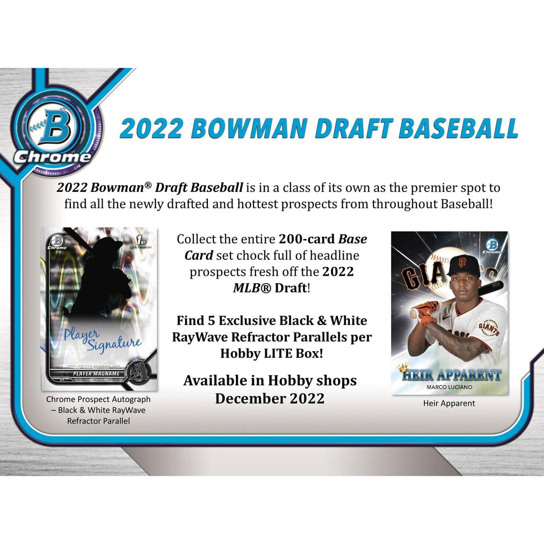 2022 Bowman Draft Baseball Lite Box – SCJ